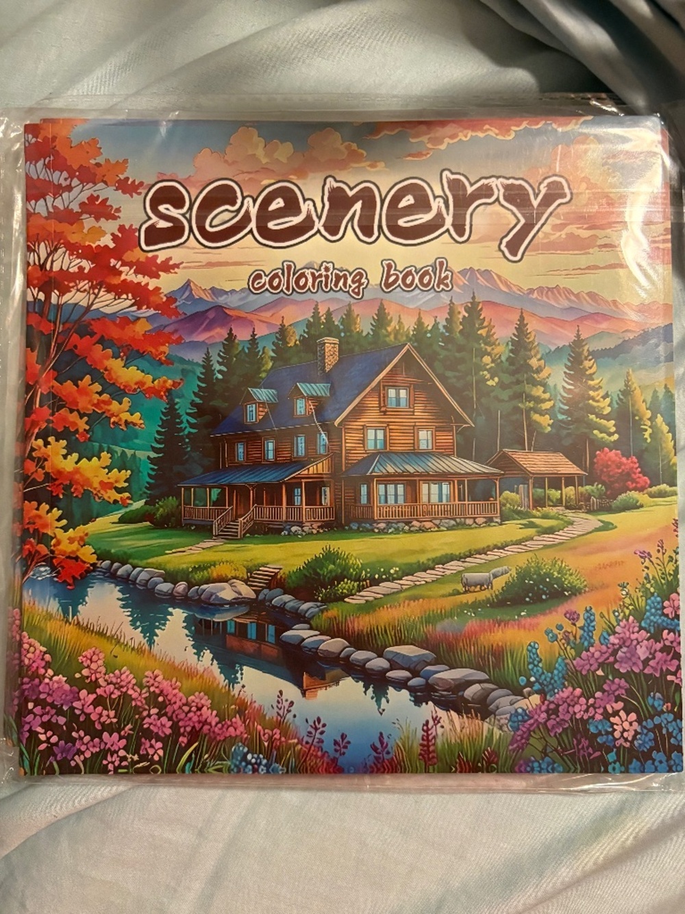Scenery Nature Landscape Relaxing Coloring Book